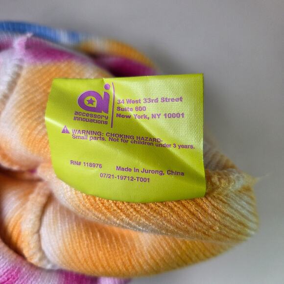 Scooby Doo Mystery Machine Tie Dye Knit Pom Pom Adult Stocking Hat - Picture 6 of 9